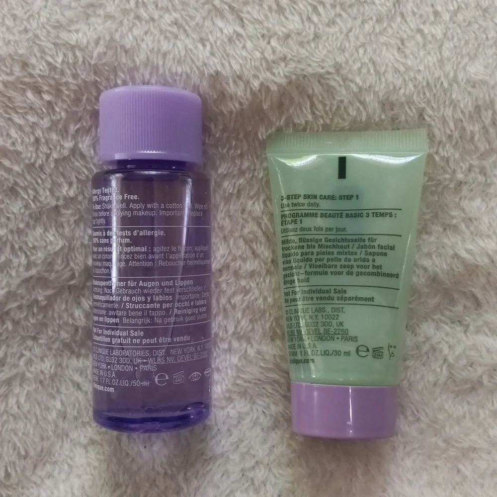 CLINIQUE 7 Piece Cosmetics Make Up Facial Cleanser Bundle NWT